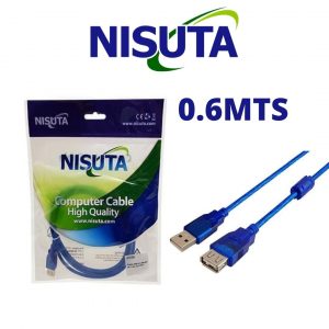 CABLE ALARGUE USB 2.0REAL AM-AH 0.6M CON FILTROS NISUTA