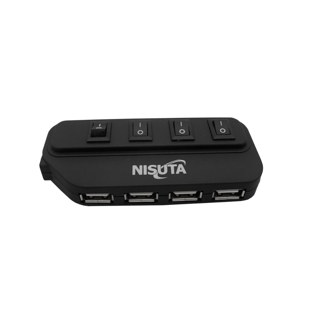 HUB USB 2.0 DE 4 PUERTOS NISUTA- NSUH2083