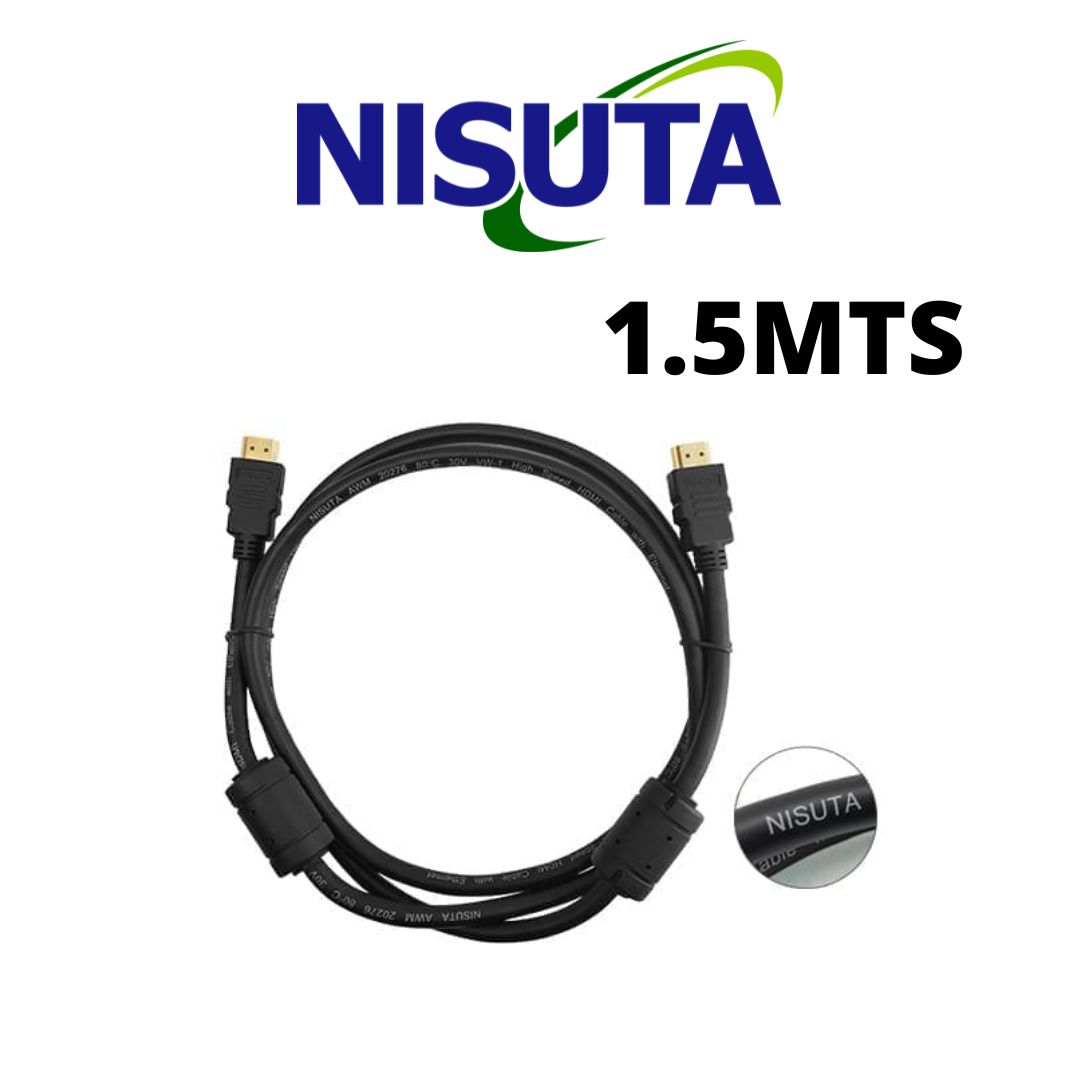 CABLE HDMI DE 1,5M v2.0 CON FILTROS 2160P 4K NISUTA-NSCAHDMIF