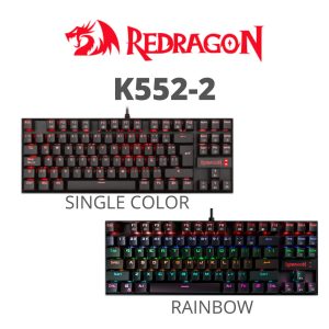 TECLADO REDRAGON KUMARA K552-2 SINGLE COLOR/RAINBOW