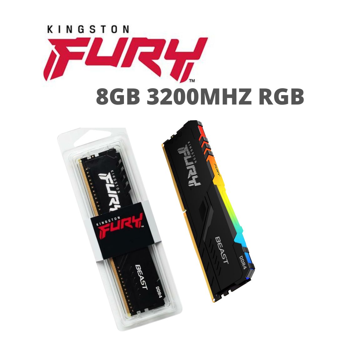 RAM 8GB KINGSTON FURY BEAST 3200MHZ RGB