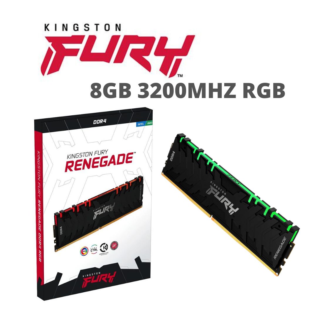 RAM DDR4 8GB KINGSTON RENEGADE 3200MHZ RGB