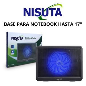 BASE PARA NOTEBOOK HASTA 17" CON LED 1 FAN 120MM NISUTA