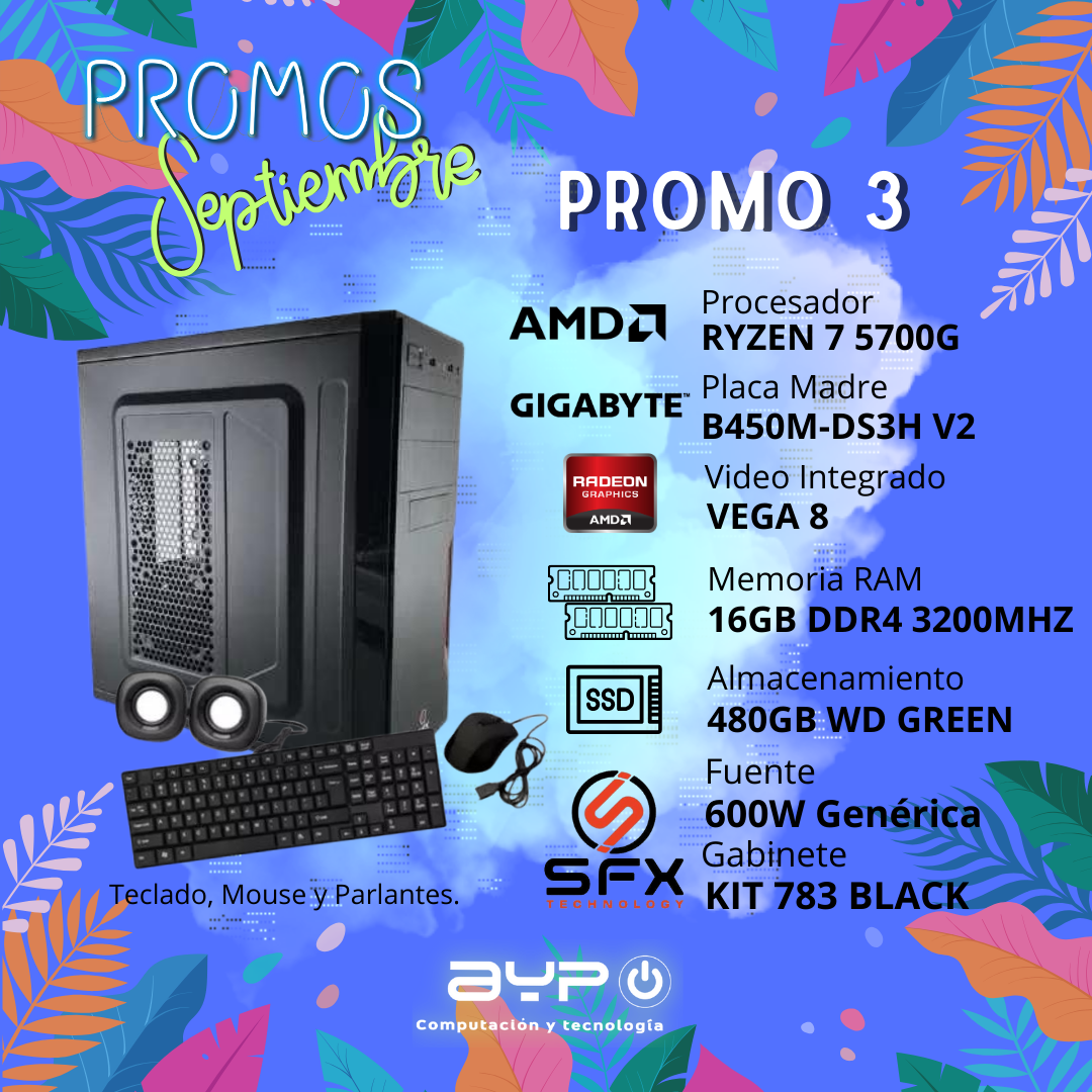 PROMO 3 PC RYZEN 7 5700G