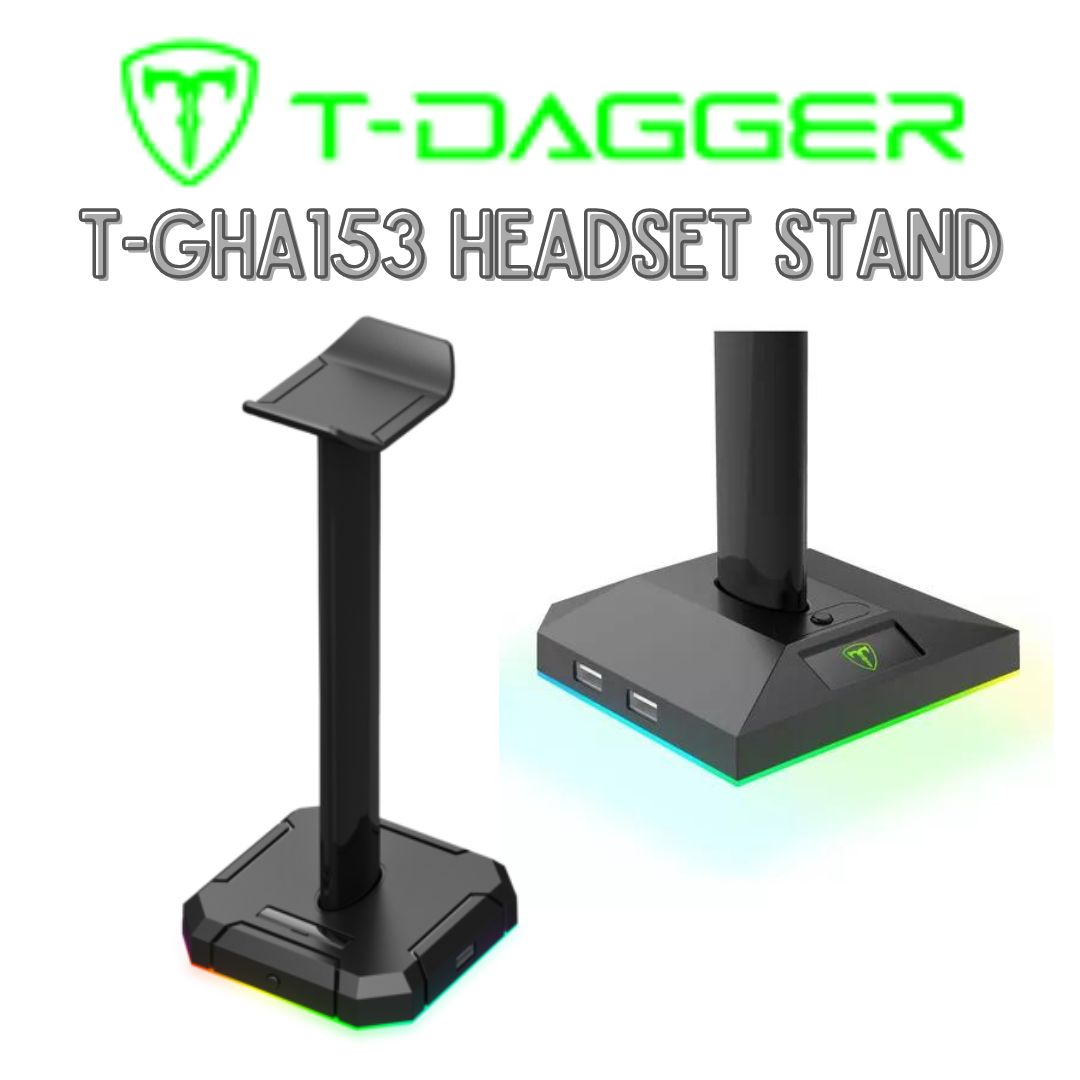 SOPORTE T-DAGGER T-GHA153 HEADSET STAND USB RGB
