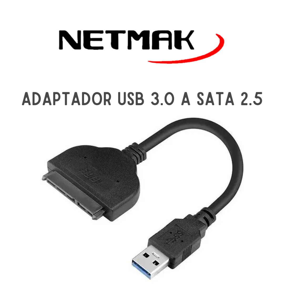 ADAPTADOR USB 3.0 A SATA 2.5″ NETMAK NM-SATA3