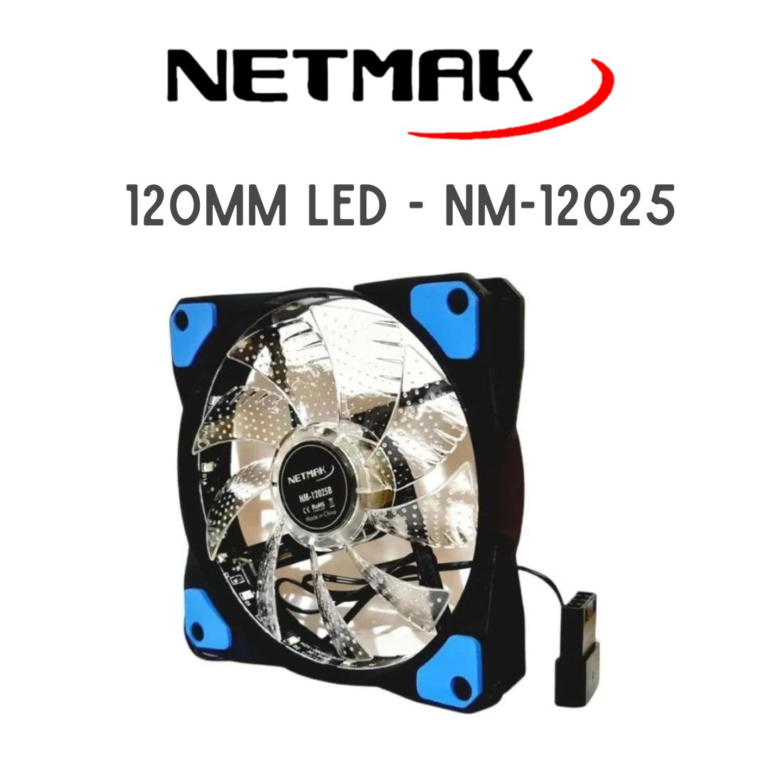 COOLER 120MM LED NETMAK NM-12025