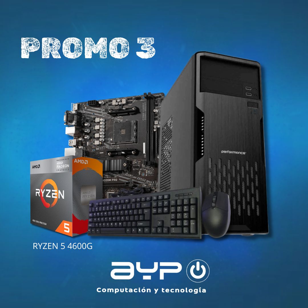 PROMO 3 – AMD RYZEN 5 4600G | 16GB RAM | SSD 480GB