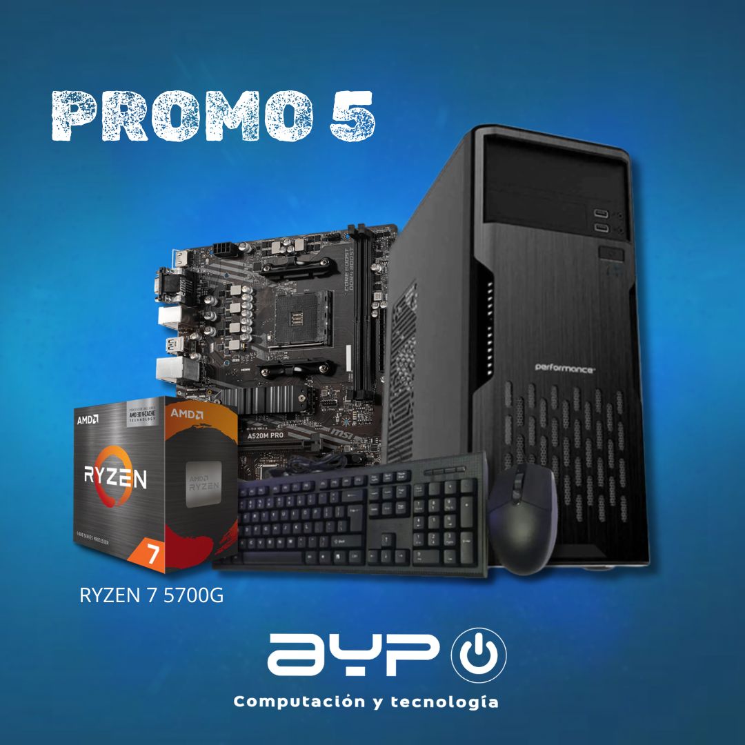 PROMO 5 – AMD RYZEN 7 5700G | 16GB RAM | SSD 480GB
