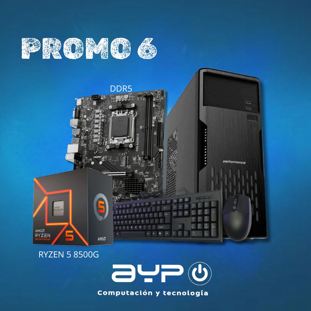 PROMO 6 – AMD RYZEN 5 8500G|16GB DDR5 | SSD 480GB