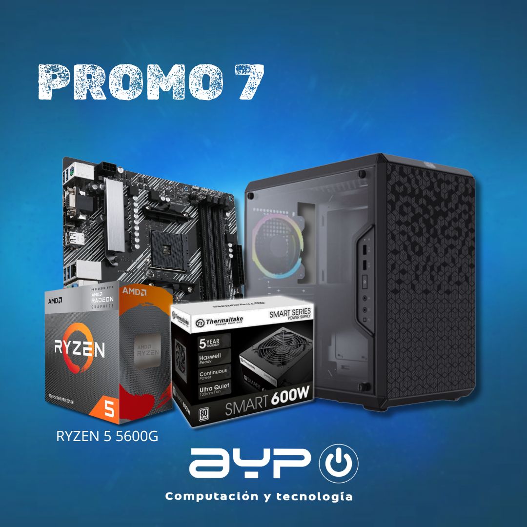 PROMO 7 – AMD RYZEN 5 5600G | 16GB RAM |M.2 500GB| GAB.GAMER