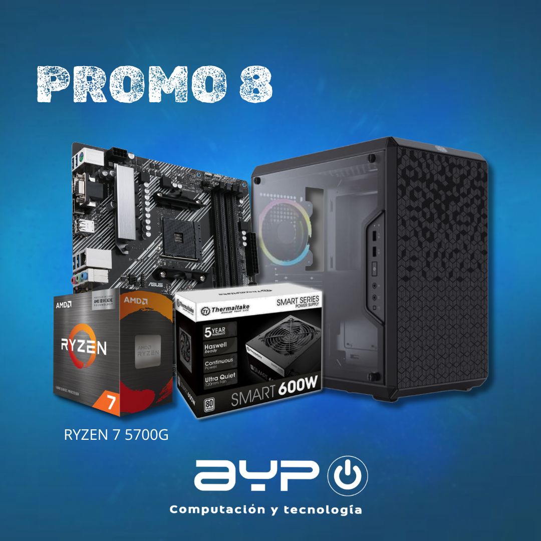 PROMO 8 – AMD RYZEN 7 5700G| 16GB RAM|M.2 500GB | GAB.GAMER