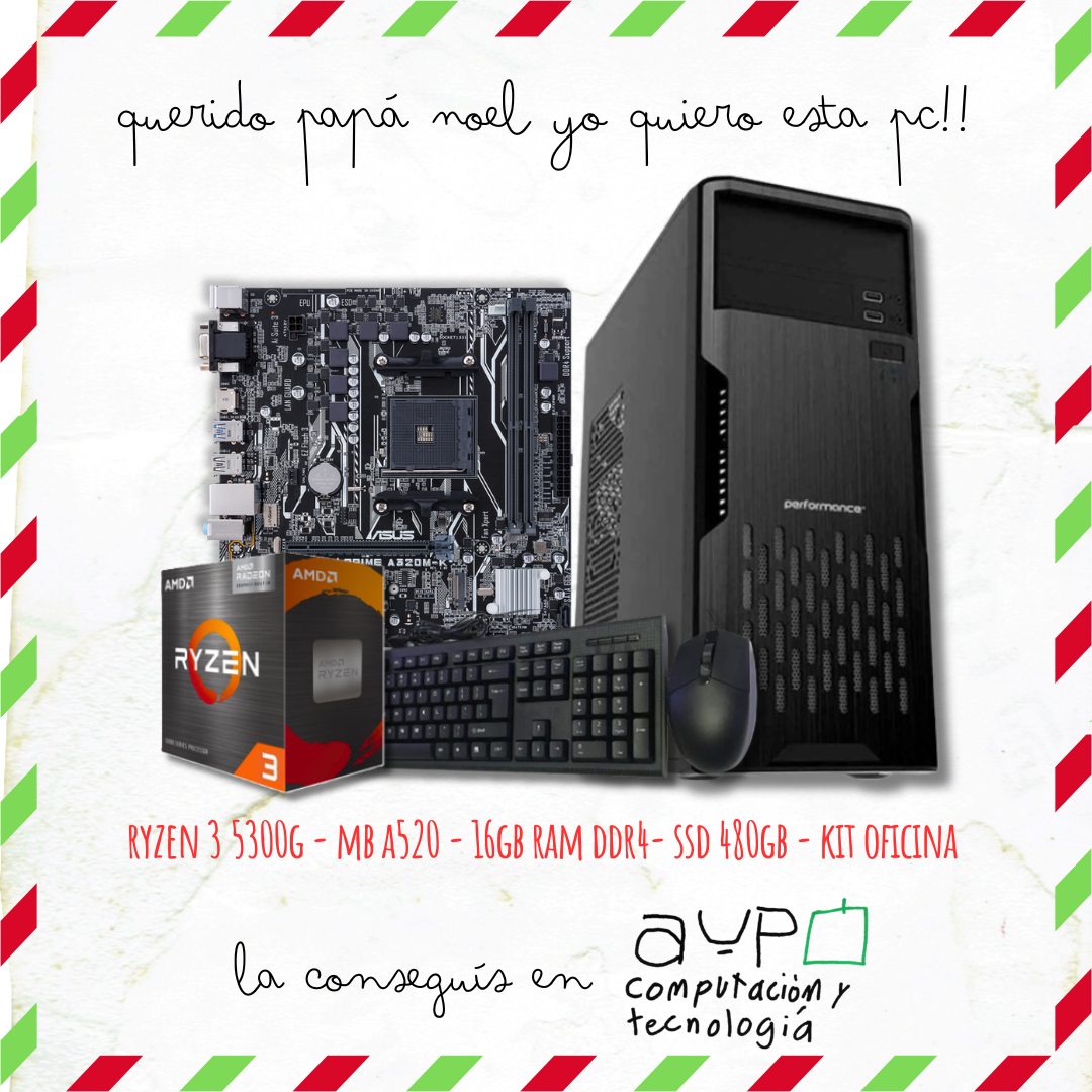 PC Ryzen 3 5300G |16GB RAM | SSD 480GB | GAB.KIT