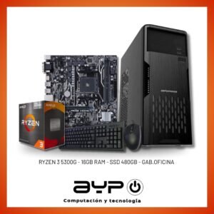 PROMO 1: AMD Ryzen 3 5300G, 16GB RAM, SSD 480GB | Oficina y Juegos