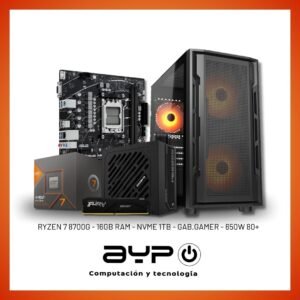 PROMO n°10: PC Ryzen 7 8700G, 16GB DDR5, NVMe 1TB | Potencia y Rendimiento