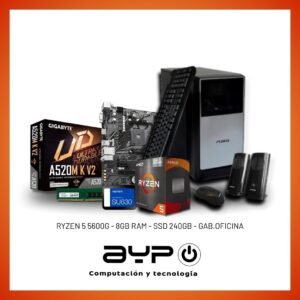 PROMO 2:  PC BOX AMD Ryzen 5 5600G, 8GB RAM, SSD 240GB | Oficina y Juegos