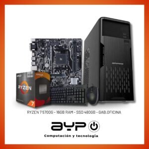 PROMO 3: PC AMD Ryzen 7 5700G, 16GB RAM, SSD 500GB | Gaming-Productividad