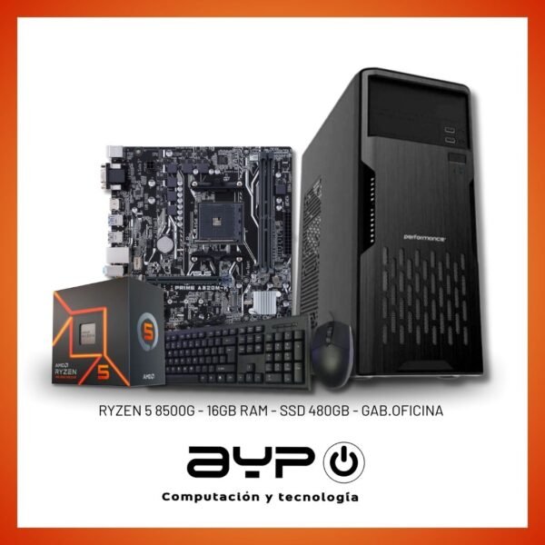 PROMO 4: PC AMD Ryzen 5 8500G, 16GB RAM DDR5, NVMe 512GB | Alta Velocidad
