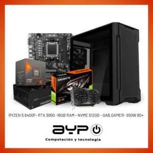 PROMO 8: PC Ryzen 5 8400F, RTX 3050, 16GB DDR5 | Potencia y Rendimiento