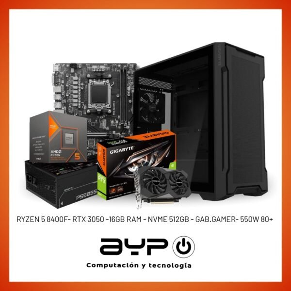 PROMO 8: PC Ryzen 5 8400F, RTX 3050, 16GB DDR5 | Potencia y Rendimiento