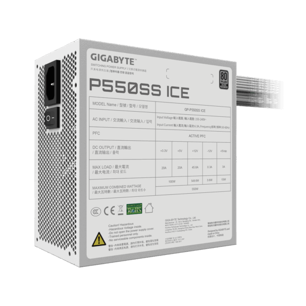 FUENTE 550W 80+ SILVER ATX 3.0 GIGABYTE - Imagen 3