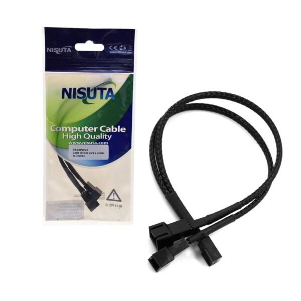 Cable divisor PWM para 2 cooler de 3 pines NISUTA -NSCAPWM2