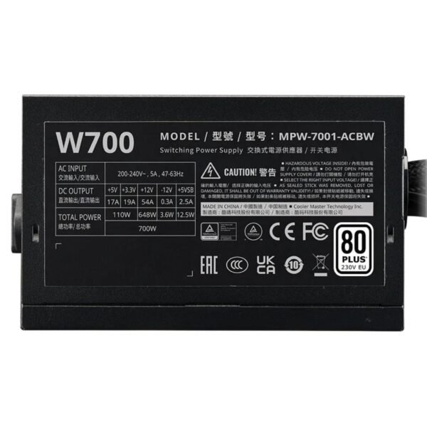FUENTE W700 ELITE NEX 80+ WHITE | COOLER MASTER - Imagen 2