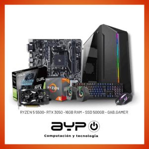 PROMO 6.1: PC Ryzen 5 5500, RTX 3050, 16GB DDR4 |Gaming y Productividad.