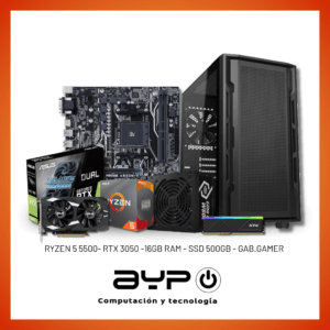 PROMO 7.1: PC Ryzen 5 5500, RTX 3050, 16GB DDR4 |Gaming y Productividad.