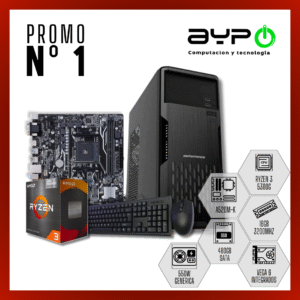 PC Ryzen 3 5300G, 16GB RAM, SSD 480GB | Oficina y Juegos