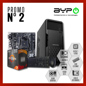 PC Ryzen 7 5700G, 16GB RAM, SSD 500GB | Gaming-Productividad
