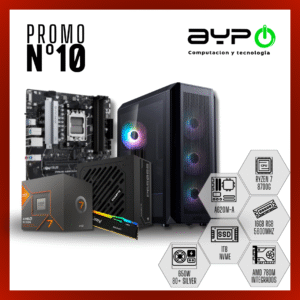 PC Ryzen 7 8700G, 16GB DDR5, NVMe 1TB | Potencia y Rendimiento