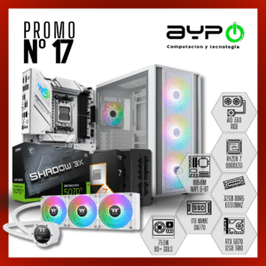 PC Ryzen 7 9800X3D, RTX5070Ti, 32GB Ram, 1TB M.2| Total White Power
