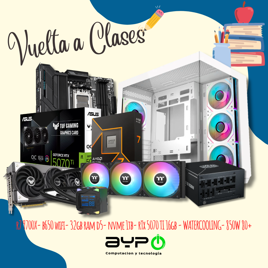 PC Ryzen 7 9700X|RTX5070ti |32GB D5| 1TB M.2| Watercooling