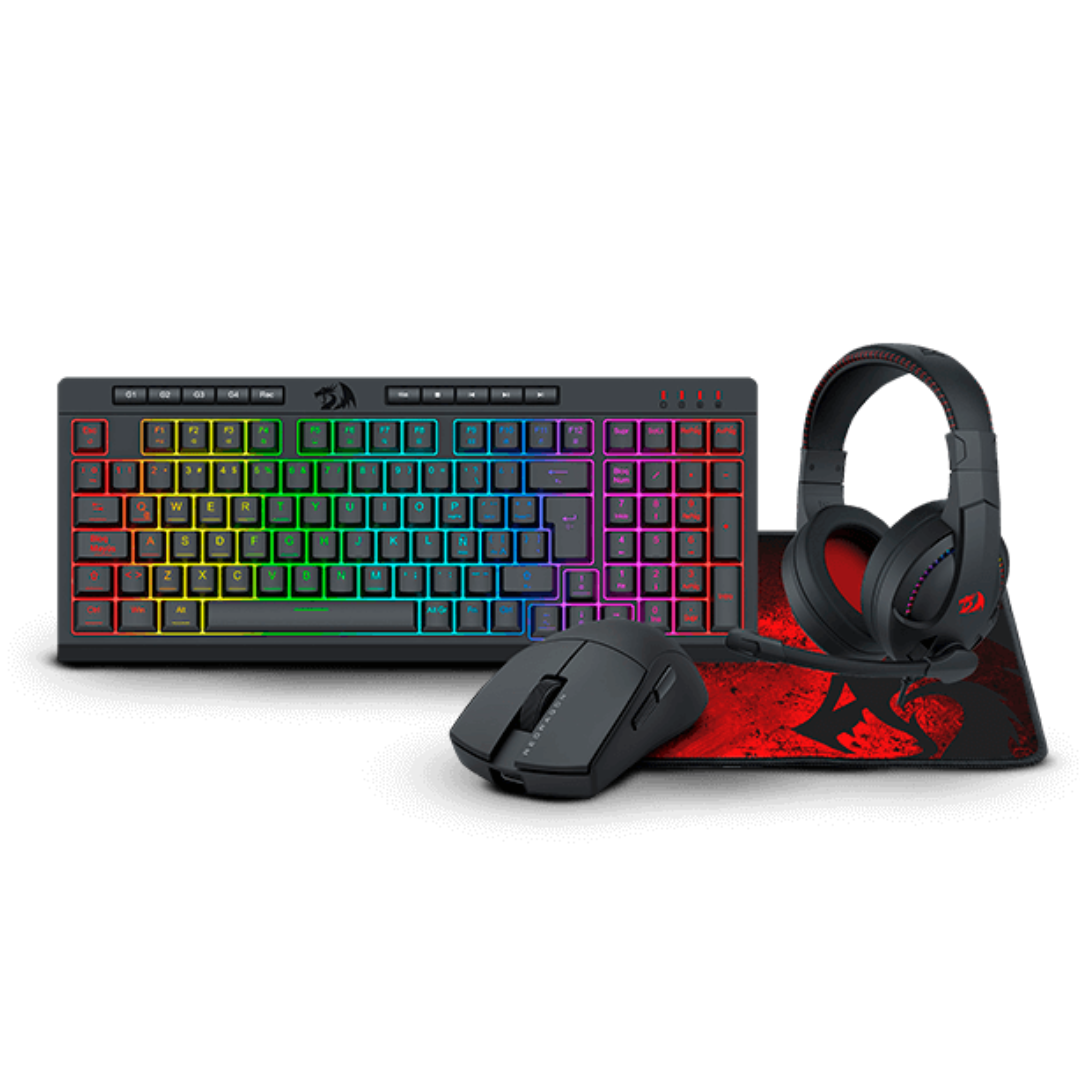 Kit Teclado Mouse Redragon S147-SP 4en1 (K515RGB+ M724+H211+P016)
