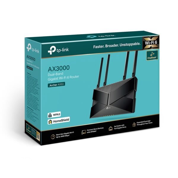 ROUTER TP-LINK ARCHER AX53 AX3000 WIFI 6 - Imagen 4