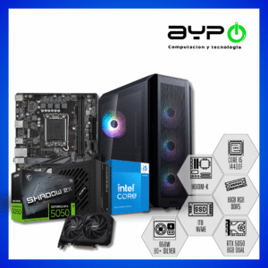 PC Core I5 14400F, RTX 5050, 16GB DDR5, 1TB M.2 | Gaming y Productividad