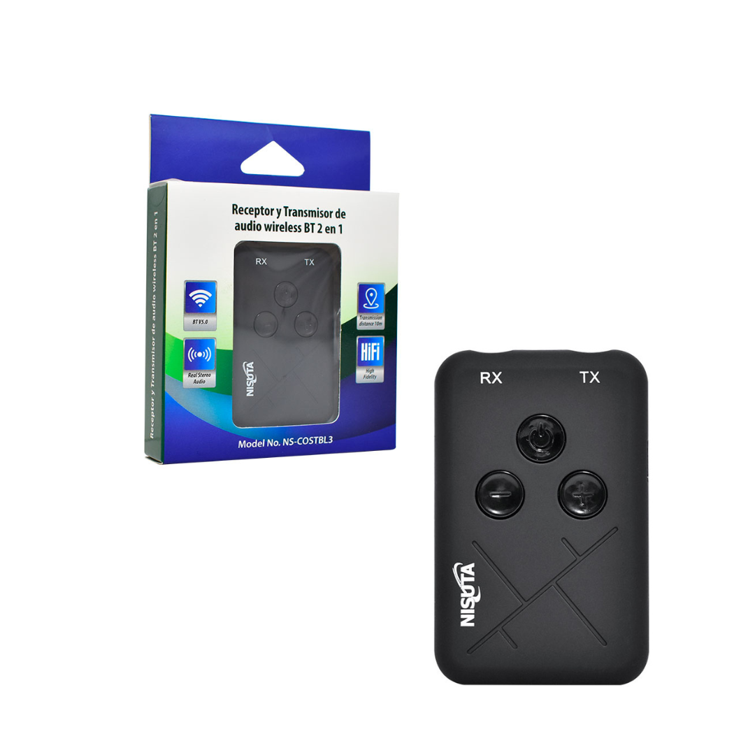 Emisor o receptor de audio via bluetooth a stereo 3.5mm NSCOSTBL3